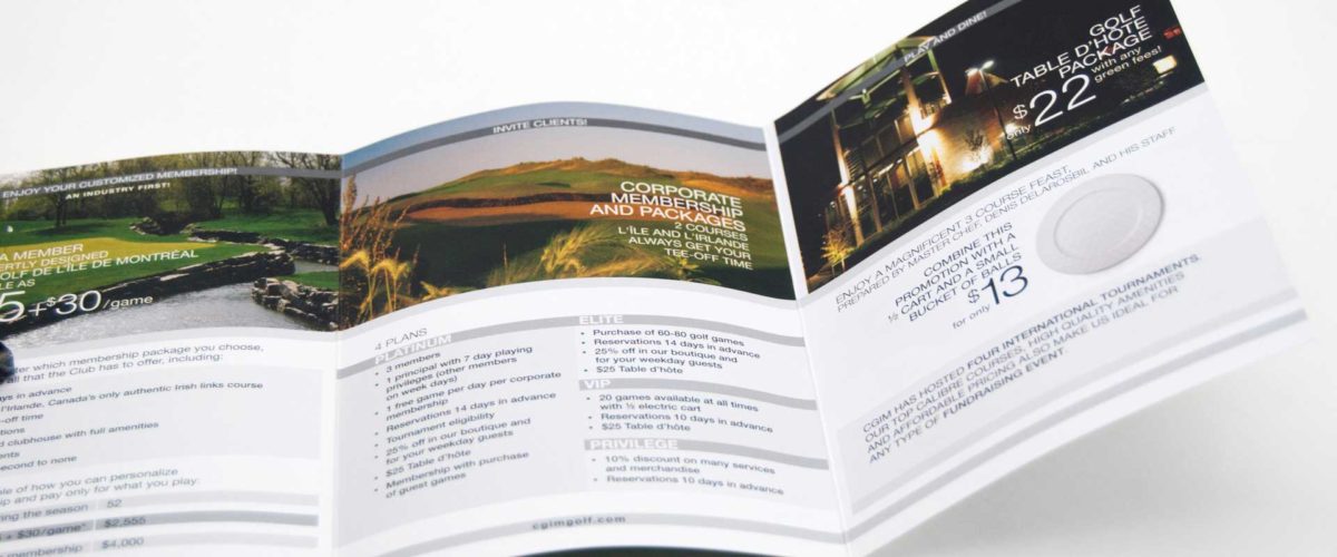 Brochure corporative dépliée